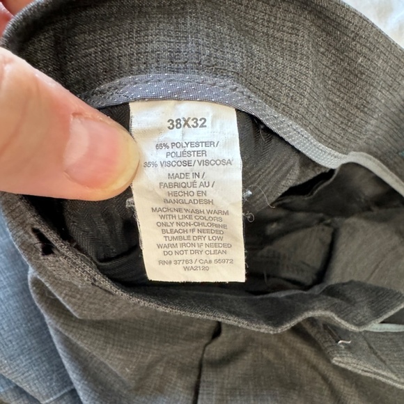 Perry Ellis Men's Gray Slim Fit Dress Pants Business Formal (Check Measurements) - Picture 7 of 14